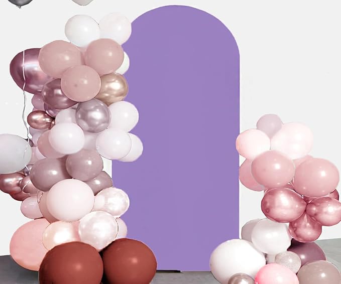 Lavender 6FT Arch Backdrop Cover, Lavender Arch Backdrop Light Purple Stand Cover for Birthday Wedding Party Decor