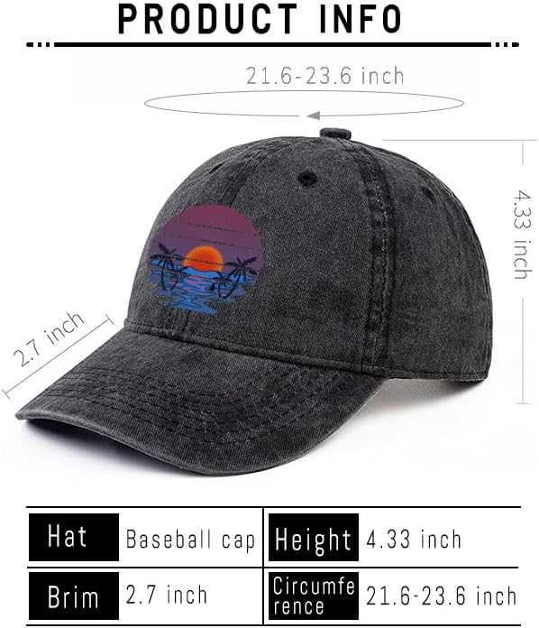 Negi Retro Baseball Cap Denim Hat for Women Female Washed Distressed Adjustable Dad Hats Unconstructed Cotton