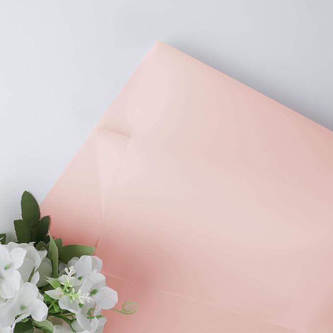 NESCCI 20 Sheet Flower Wrapping Paper - Waterproof Floral Bouquet Wrapping Paper, Florist Supplies Packaging Paper for Wedding Birthday Gift DIY (Water Pink)