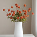Artificial Flowers for Vases 20.5 Inch 10 Stems，Silk Dried Fake Mums Bouquet Indoor Faux Floral Arrangements for Decoration (Orange)
