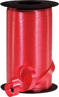 PMU Curling Ribbon - Crimped Texture Curling Ribbons for Gift Box Wrapping, Florist Flowers, Birthday Party Decorations, Festival Art Craft & Christmas Décor - Red 3/8 Inch X 250 Yards, Pkg/1