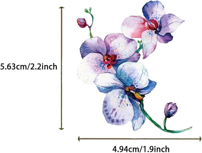 Flower Sticker,50 Pcs Waterproof Transparent Wildflower Stickers for Water Bottles, Laptop, Notebook,Scrapbooks, Journals, Planners, DIY Decoration - Assorted Floral Designs
