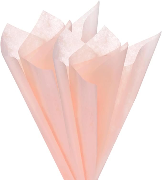 M METERXITY 38-Sheet Korean Cotton Wrapping Flower Paper, 11.8 Inch Waterproof Floral Wrapping Cotton Paper for Bouquets/Gift Packaging [Orange Pink]