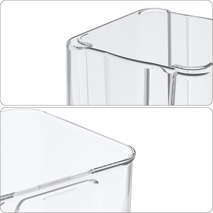 6-Pack Clear Acrylic Flower Vase for Centerpieces, Tall Square Decorative Plastic Flower Vase
