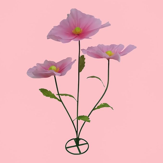 Artificial Giant Flower for Decoration - 5.6 Ft Large Artificial Silk Flower with Stems and Stands - Big Flores Gigantes for Wedding Party Banquet Backdrop Decor, Photography Props Window Display