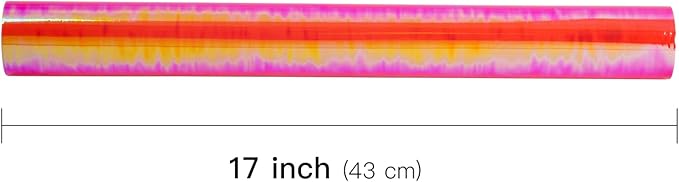 LeZakaa Orange Red Wrapping Paper Roll - Holographic Iridescent Wrapping Paper for Birthday, Chritsmas, Holiday - 17 inches x 32.8 Feet (47.23 sq.ft.)