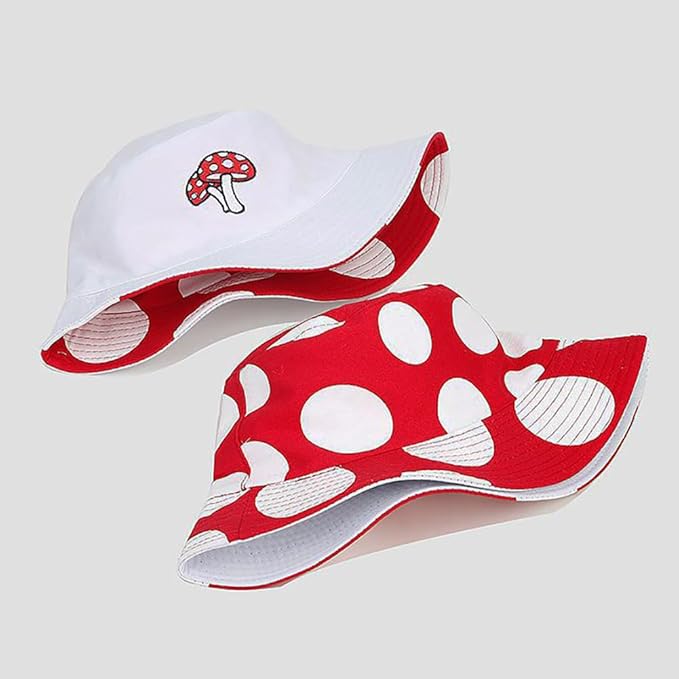 Malaxlx Unisex Bucket Hat Beach Sun Hat Aesthetic Fishing Hat for Men Women Teens, Reversible Double-Side-Wear