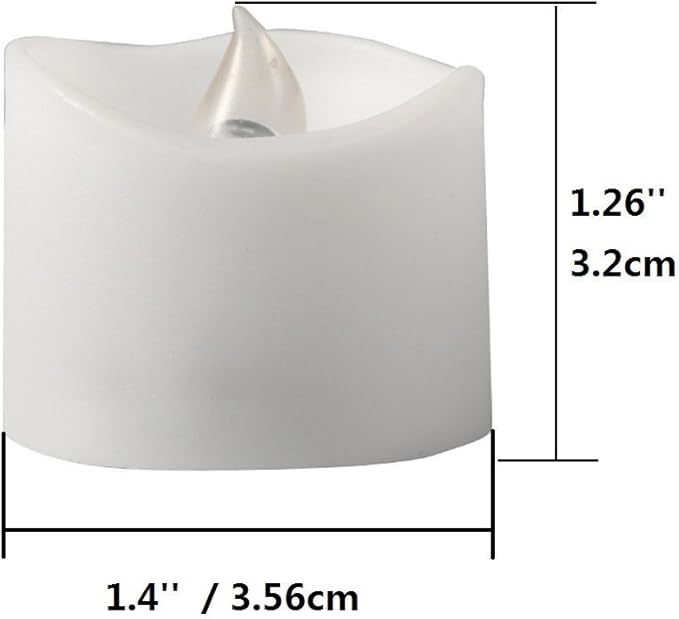 eLander LED Tea Lights Flameless Candle with Timer, 6 Hours on and 18 Hours Off, 1.4 x 1.3 Inch, Cool White, [12 Pack]