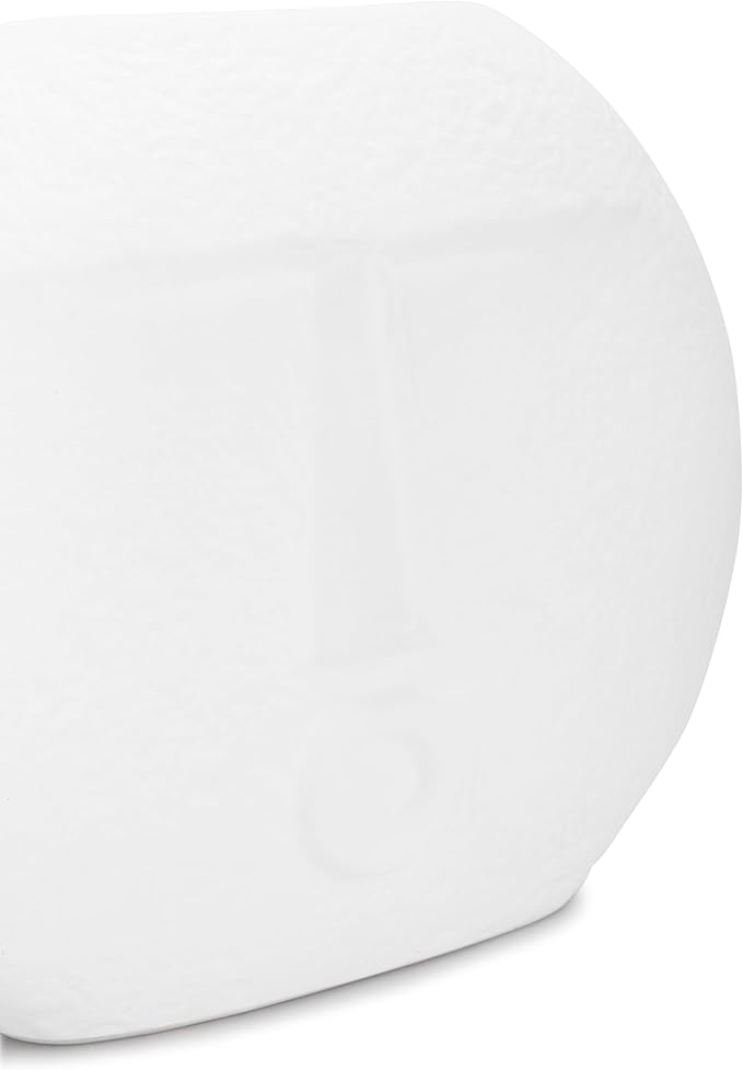 Ajuny Face Vase Set of 2 – White Ceramic Vases, Decorative Abstract Face Design for Wall, Bedroom, Modern Farmhouse Accent, Living Room, Coffee Table, Office