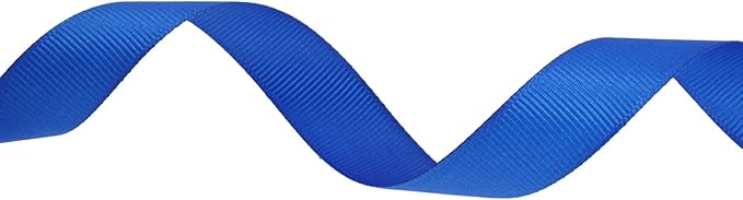 Solid Grosgrain Ribbon 25 Yard Each Roll 100% Polyester Woven Edge (3/4", Royal Blue)