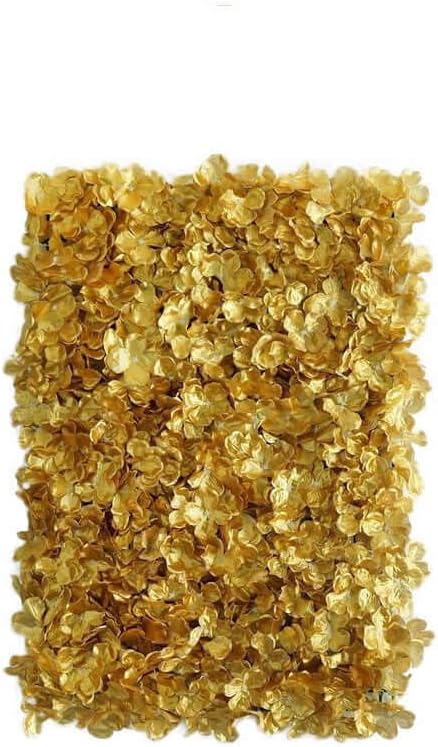 Efavormart 4 PCS Gold Silk Hydrangea Flower Mat Wall Wedding Event Decor for DIY Centerpiece Arrangement Party Decorations