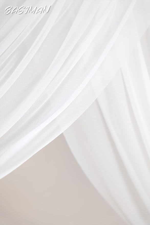 Arch Flowers with Drapes Kit (Pack of 3) for Wedding Ceremony Arbor and Reception Backdrop Decoration Wedding Welcome Signs Floral Birthday Party Decoration