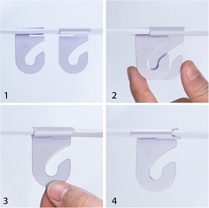 40 Drop Ceiling Hooks for Classrooms & Offices, White Heavy Duty Ceiling Hooks for Hanging Plants & Decorations, Metal T-Bar Hooks for Suspended Drop Ceiling Tiles