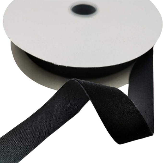 Nylon Velvet Ribbon Single Faced,1 Inch X 25Yards Spool (Black)