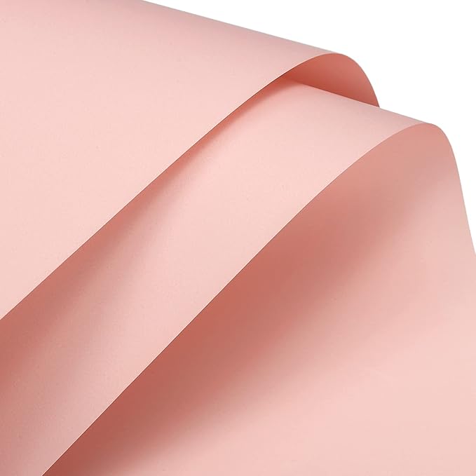 MECCANIXITY 10 Pcs Flower Wrapping Paper 22.8x22.8 Inch Waterproof Florists Wrapping Paper for Florist Bouquet Supplies, DIY Crafts, Gift/Gift Box Packaging Light Pink