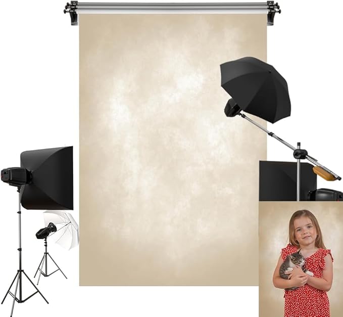 Kate 5x7ft/1.5x2.2m Light Yellow Backdrop Little Brown Gold Abstract Texture Portrait Photography Backgrounds Photo Studio Props