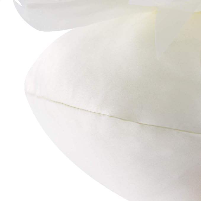 3D Flower Round Throw Pillows Cute Decorative Daisy Sunflower Accent Pillow Modern Farmhouse Elegant Cushion for Bed Couch Chair Car Living Room Christmas Home Decor Gift 12 Inch White