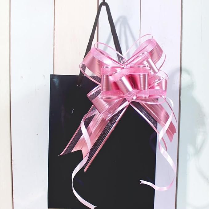 WEWILUCK Gift Bows for Presents, Pink Bows for Gift Wrapping, Gift Bows with Ribbon for Weddings, Bridal Showers, and Anniversary Decoration(6 inches, 15PCS)