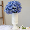 White Vase Real Marble for Home Centerpiece for Dining Table, 10 inch Stone Flower Vase or Desk Décor for Bouquet and Pampas Grass, French Boho Style