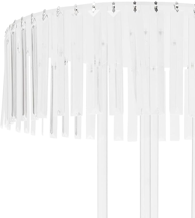 Acrylic Vases for Centerpieces | Flower Vases Stand | 31.5in Tall Wedding Centerpieces for Tables | Round Chandelier Pedestal Stand for Wedding Reception | with Round Base