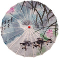 Parasol Chinese Style Classical Oil Paper Umbrella Rainproof Umbrella, Parasol Pendent Floral Mulitcolor Paper and Bamboo Painted Paper Parasol
