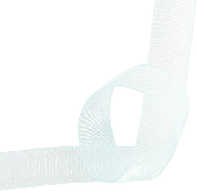 3/8 Inch Aqua Shimmer Sheer Organza Ribbon Sheer Chiffon Ribbon 50 Yards-Roll Multiple Colors Available for Gift Wrapping Wedding Events Christmas Décor
