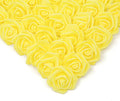 IPOPU 100 Pcs Artificial Rose Flower Heads Real Looking Yellow Foam Fake Roses for DIY Wedding Baby Shower Centerpieces Arrangements Party Tables Home Decorations (Yellow 1, Stemless)