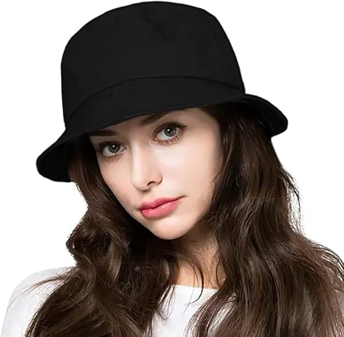 Malaxlx Unisex Bucket Hat Beach Sun Hat Aesthetic Fishing Hat for Men Women Teens, Reversible Double-Side-Wear