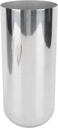 Metal Vase for Flowers Elegant Silver Stainless Steel Centerpiece Home Office Wedding Anniversary Decor 304 Stainless Steel 23x10cm