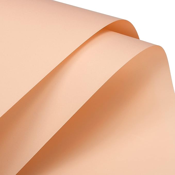MECCANIXITY 10 Pcs Flower Wrapping Paper 22.8x22.8 Inch Waterproof Florists Wrapping Paper for Florist Bouquet Supplies, DIY Crafts, Gift/Gift Box Packaging Light Orange
