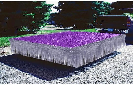Anderson's Purple Metallic Floral Sheeting, 15 Ft. Parade Float Decoration for Trailers, Parties, Weddings, Proms, Photo Backdrops & Events – Shiny Fringe Garland for Indoor/Outdoor Use