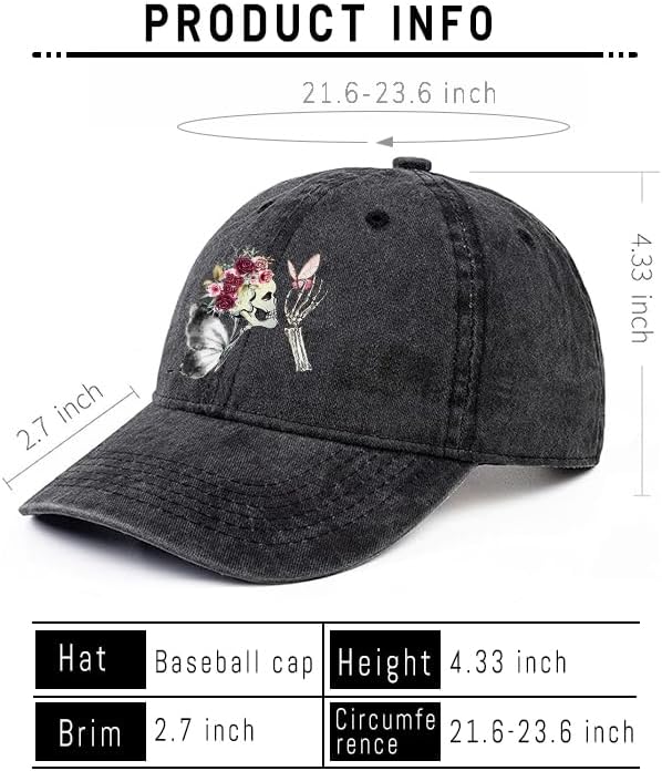 Negi Retro Baseball Cap Denim Hat for Women Female Washed Distressed Adjustable Dad Hats Unconstructed Cotton
