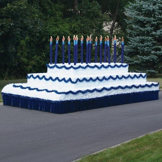 Anderson's Dark Blue Vinyl Floral Sheeting,15 Ft. Parade Float Decoration for Trailers, Parties, Weddings, Proms, Photo Backdrops & Events – Durable Fringe Garland for Indoor/Outdoor Use