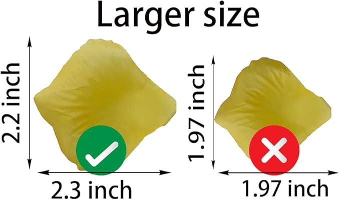 Separated 1000 PCS Artificial Yellow Rose Petals for Romantic Night,Faux Yellow Flower Petals for Flower Girl Weddings Party Romantic Decoration(Ready-to-use)