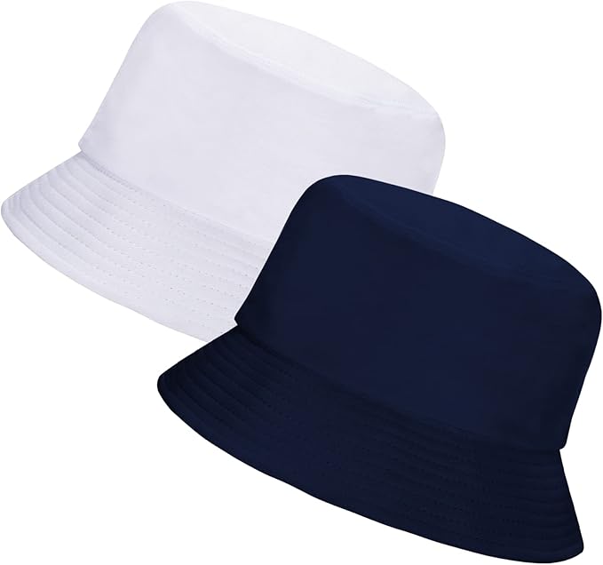 Rosoz 1 & 2 Pack Bucket Hat for Women Men Summer Travel Beach Sun Hat Outdoor Cap Unisex Bucket Hats