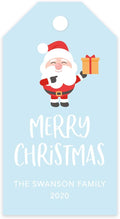 Andaz Press Personalized Christmas Holiday Season Classic Tags, Merry Christmas Custom Family Name and Year, Santa Claus Design, Holiday Events, 60-Pack