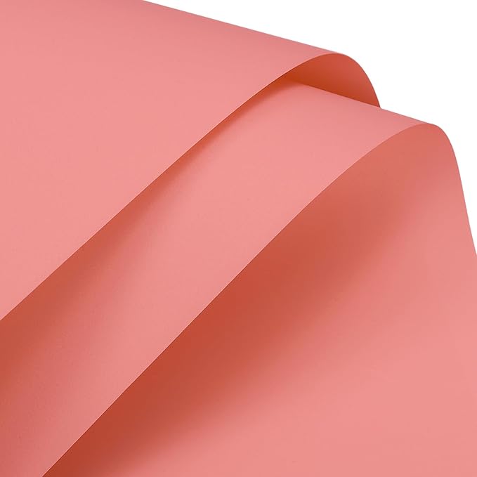 MECCANIXITY Pearlescent Film Flower Wrapping Paper 22.8x22.8 Inch Waterproof for DIY Crafts, Gift/Gift Box Packaging Watermelon Red Pack of 10