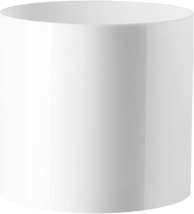 Royal Imports Flower Acrylic Vases Cylinders - Decorative Centerpiece Display for Home or Wedding - Non Breakable Plastic, 4" - White