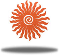 Riverside Designs Sunburst Metal Wall Art Steel Outdoor Decor - Heavy-Duty and Waterproof - Made in USA (36", Coral)