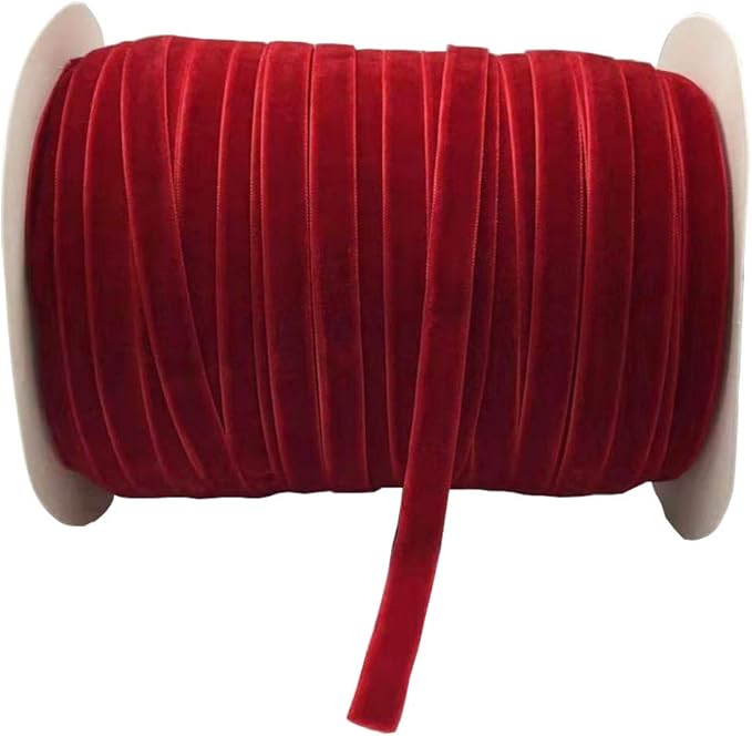 10 Yards Velvet Ribbon Red