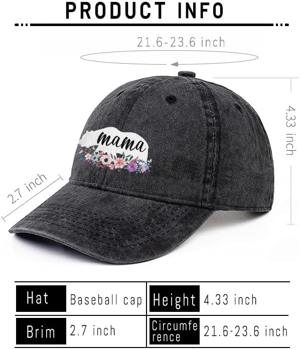 Negi Retro Baseball Cap Denim Hat for Women Female Washed Distressed Adjustable Dad Hats Unconstructed Cotton