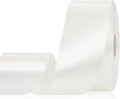 White Satin Ribbon 2 Inch 60 Yards, Versatile Solid Polyester Ribbon for Flower Bouquet, Wedding, Crafts, Gift Wrapping, Baby Shower, DIY Bows and Outdoor Decor