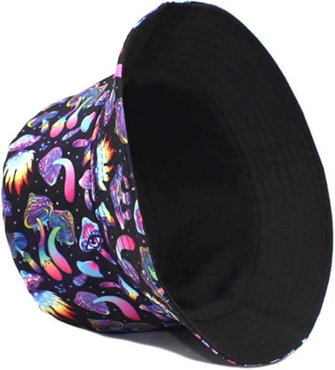 Malaxlx Unisex Bucket Hat Beach Sun Hat Aesthetic Fishing Hat for Men Women Teens, Reversible Double-Side-Wear
