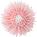 Handmade 3D Flower Round Throw Pillow Cute Decorative Daisy Sunflower Accent Cushion Elegant Soft Floral Pillow with Insert for Couch Chair Car Bed Living Room Home Decor 14Inch Light Pink
