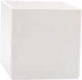 Royal Imports Flower Acrylic Vases Cubes - Decorative Centerpiece for Home or Wedding - Non Breakable Plastic, 4" - White