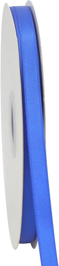 Royal Blue Double Faced Satin Ribbon 3/8 inch Flower Boutique Gift Wrapping Ribbon 10mm 100yards Continuous Fabric Silk Bow Ribbon for Christmas-DIY Crafts Hair Headband-Sewing-Wedding Decoration