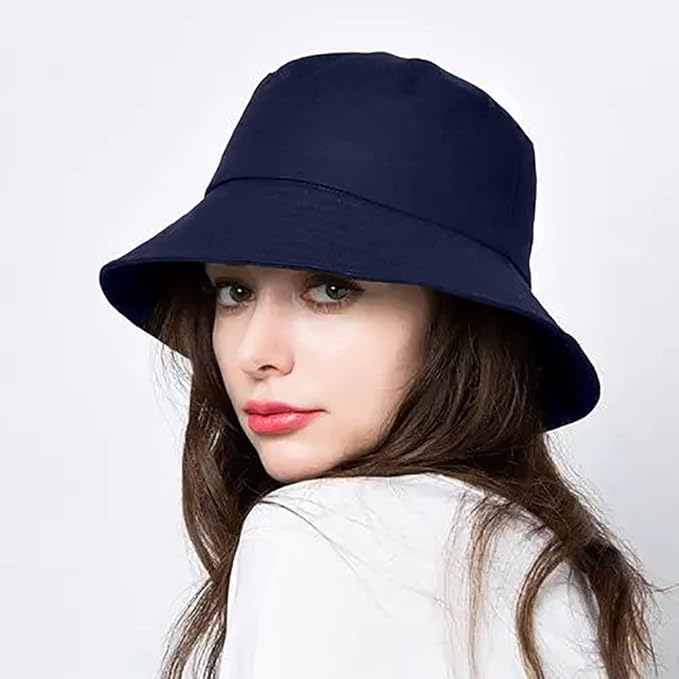 Malaxlx Unisex Bucket Hat Beach Sun Hat Aesthetic Fishing Hat for Men Women Teens, Reversible Double-Side-Wear