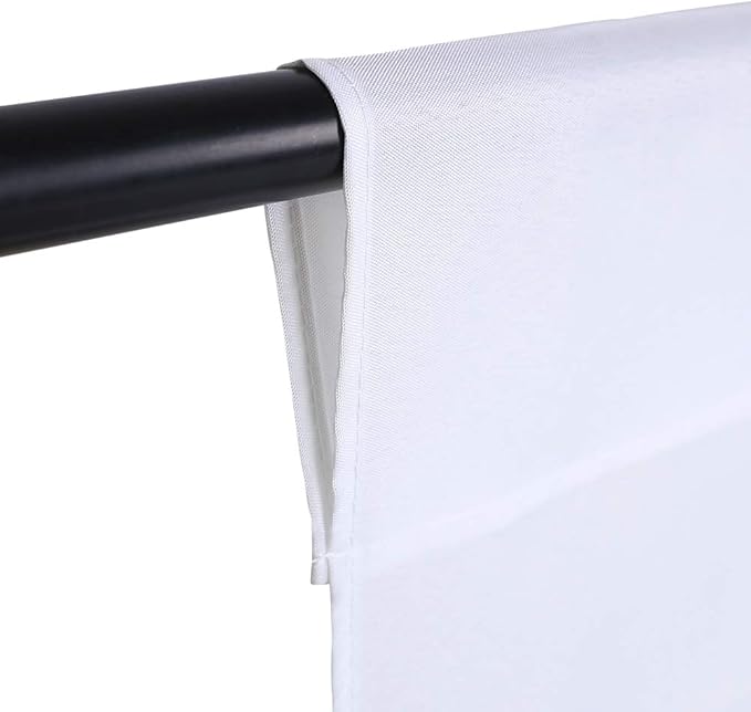 GFCC 10ftx10ft White Backdrop Background for Photography White Photo Booth Backdrop for Photoshoot Photography Background Screen Video Recording Parties Curtain