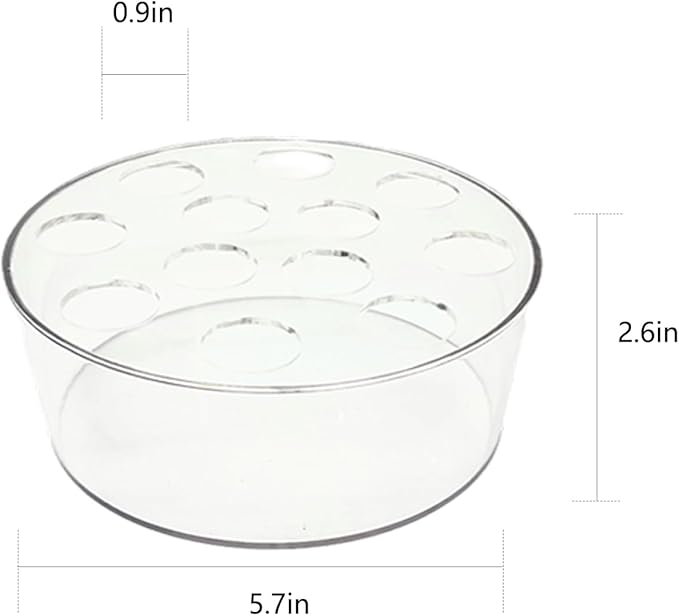 2PCS Acrylic Flower Vase for Centerpieces, 5.51" 12 Holes Clear Round Acrylic Flower Vase, for Wedding Birthday Party Table Decor Indoor/Outdoor Events