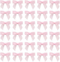 7Rainbows 50pcs Boutique 1.5" Pink Satin Ribbon Mini Bows for Craft Sewing Scrapbooking Wedding and Gift Wrapping